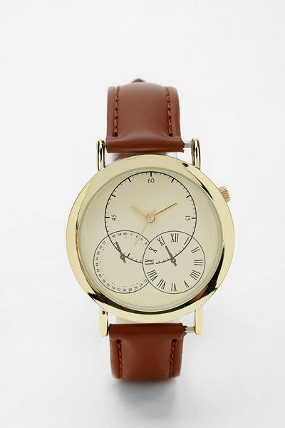 Urban Outfitters Tripledial Watch in Brown for Men | Lyst