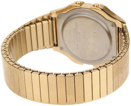 timex gold digital watch