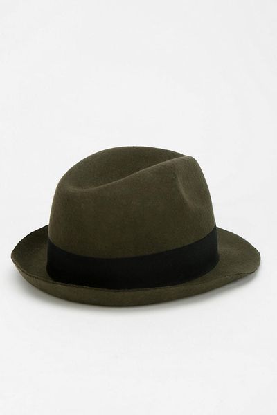 Urban Outfitters Bdg Felt Fedora Hat in Green | Lyst