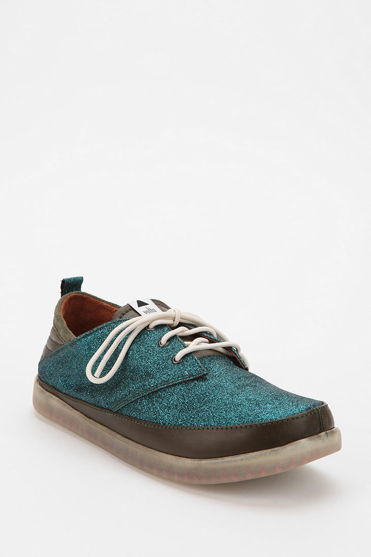 Urban Outfitters Volta Footwear Melody Glitter Laceup Sneaker in Green