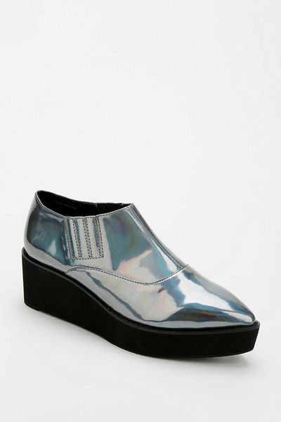 Urban Outfitters Deena Ozzy Holographic Platform in Gray (GREY) | Lyst