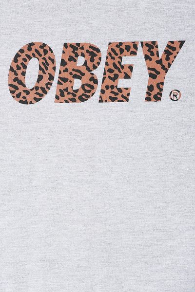 obey cheetah print sweatshirt