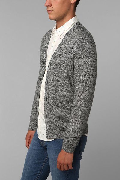 Urban Outfitters Your Neighbors Marled Cardigan in Gray for Men (GREY ...