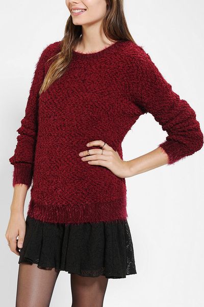 outfitters bycorpus cozy popcorn sweater in brown outfitters bycorpus cozy popcorn sweater in brown
