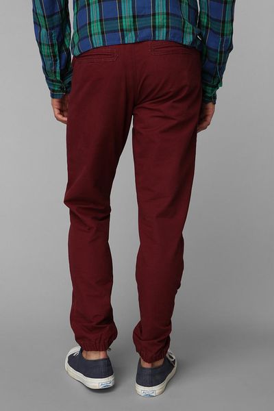 mens maroon jogger pants