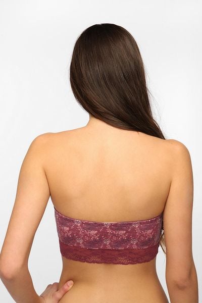 Urban Outfitters Pins And Needles Lacetrimmed Bandeau Bra In Red Maroon Lyst 6364