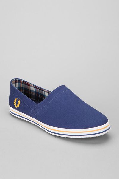 Urban Outfitters Fred Perry Kingston Slipon Shoe in Blue for Men (NAVY ...