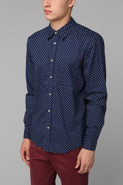 Urban Outfitters Neuw Polka Dot Button-Down Shirt in Blue for Men ...
