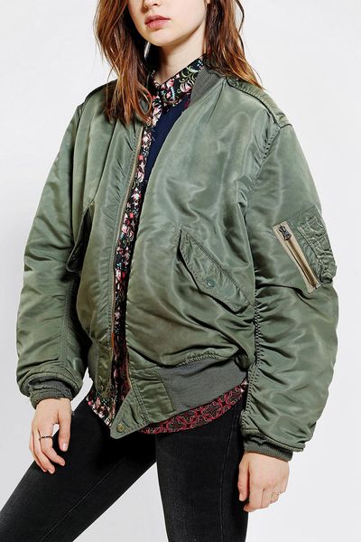 Urban Outfitters Urban Renewal Vintage Flight Jacket in Green (OLIVE ...