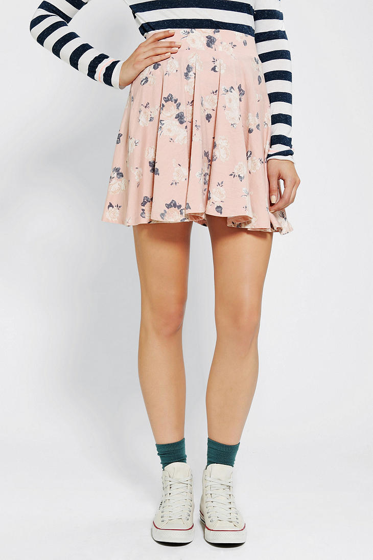 Urban Outfitters Floral Circle Skirt in White (PINK) | Lyst