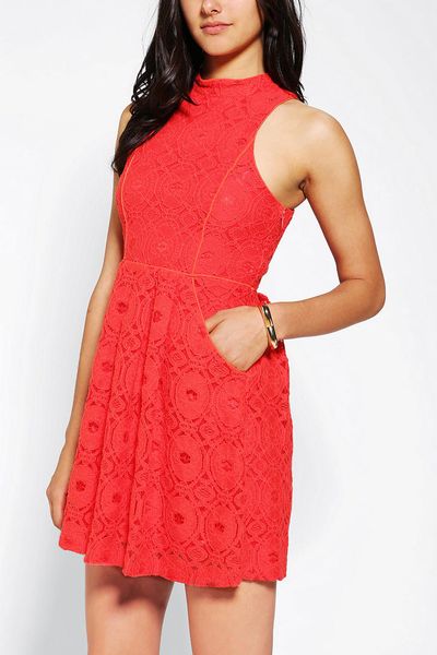 Urban Outfitters Red Dress ~ Huarache Sandals