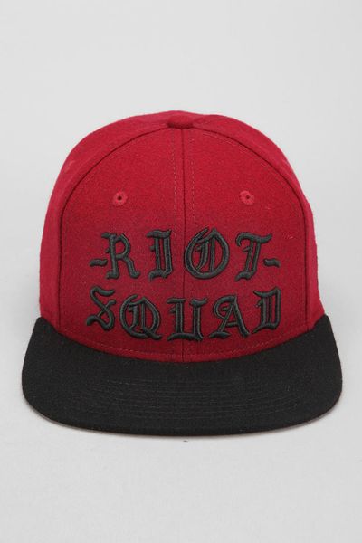 Urban Outfitters Us Versus Them Riot Squad Snapback Hat in Red for Men ...