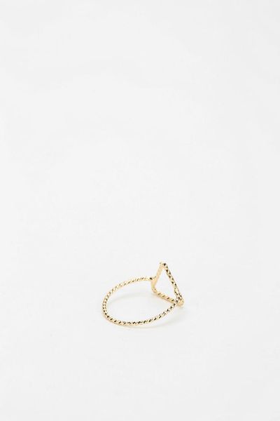 Urban Outfitters Delicate Open Ring in Gold (TRIANGLE) | Lyst