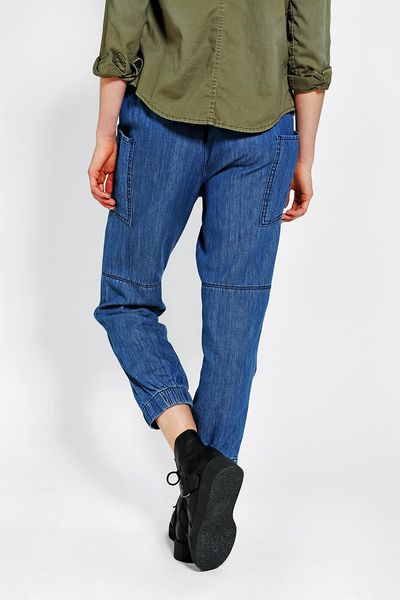 chambray jogger pants