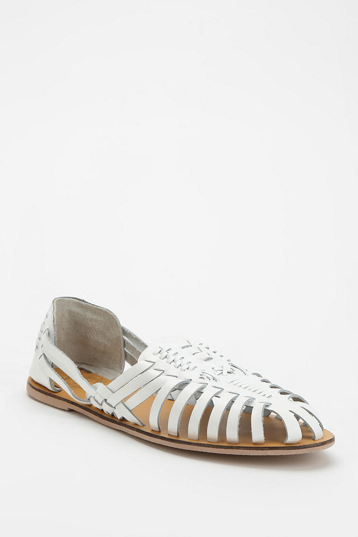 Urban Outfitters Ecote Leather Huarache Sandal in White | Lyst