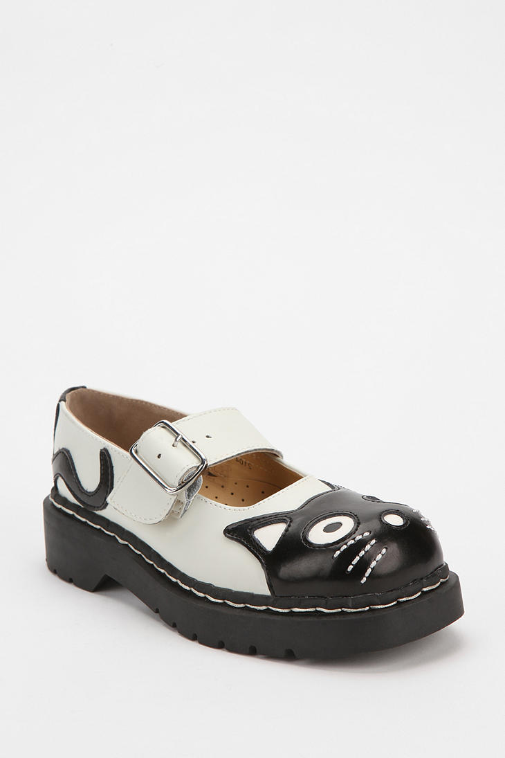 Urban Outfitters Tuk Cat Face Mary Jane in White | Lyst