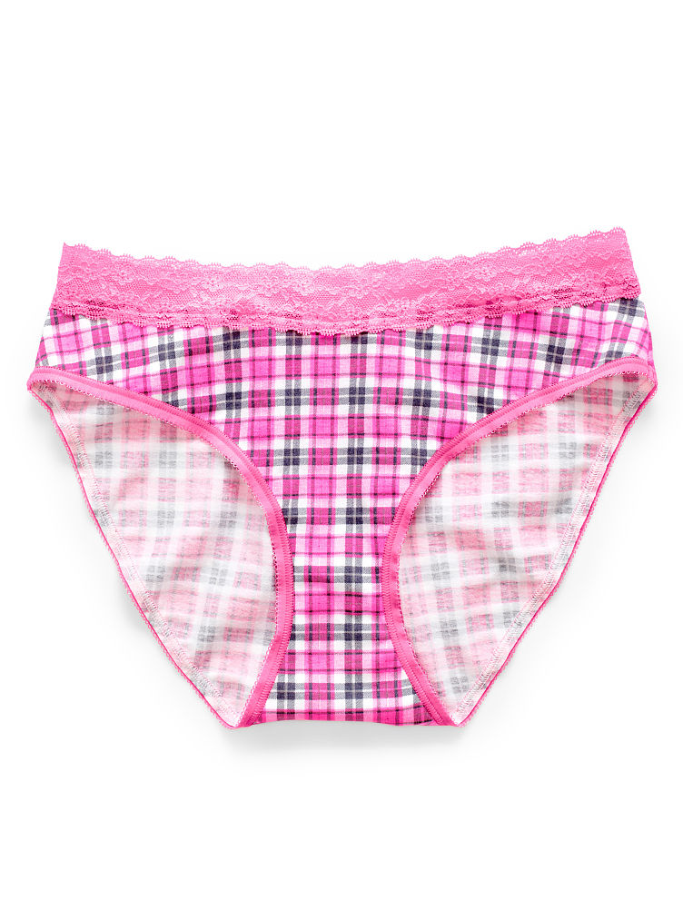 Victoria's Secret Lacewaist Brief Panty in Pink (iconic plaid) Lyst