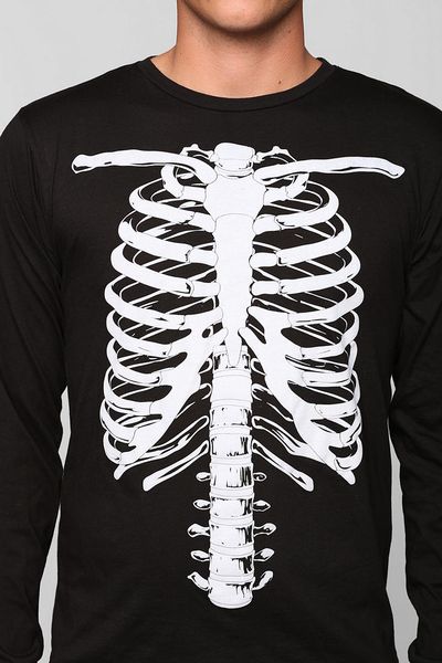 Urban Outfitters Skeletons Longsleeve Tee in Black for Men | Lyst