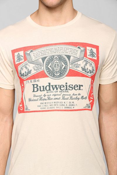Urban Outfitters Junk Food Budweiser Tee in White for Men | Lyst