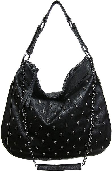 betsey johnson black skull purse