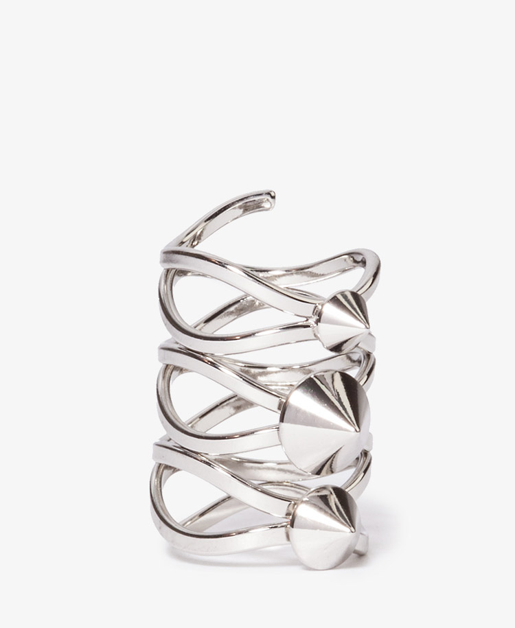 Forever 21 Spiked Knuckle Ring in Silver