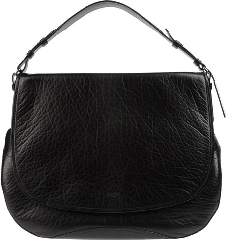 Calvin Klein Large Leather Bag in Black | Lyst