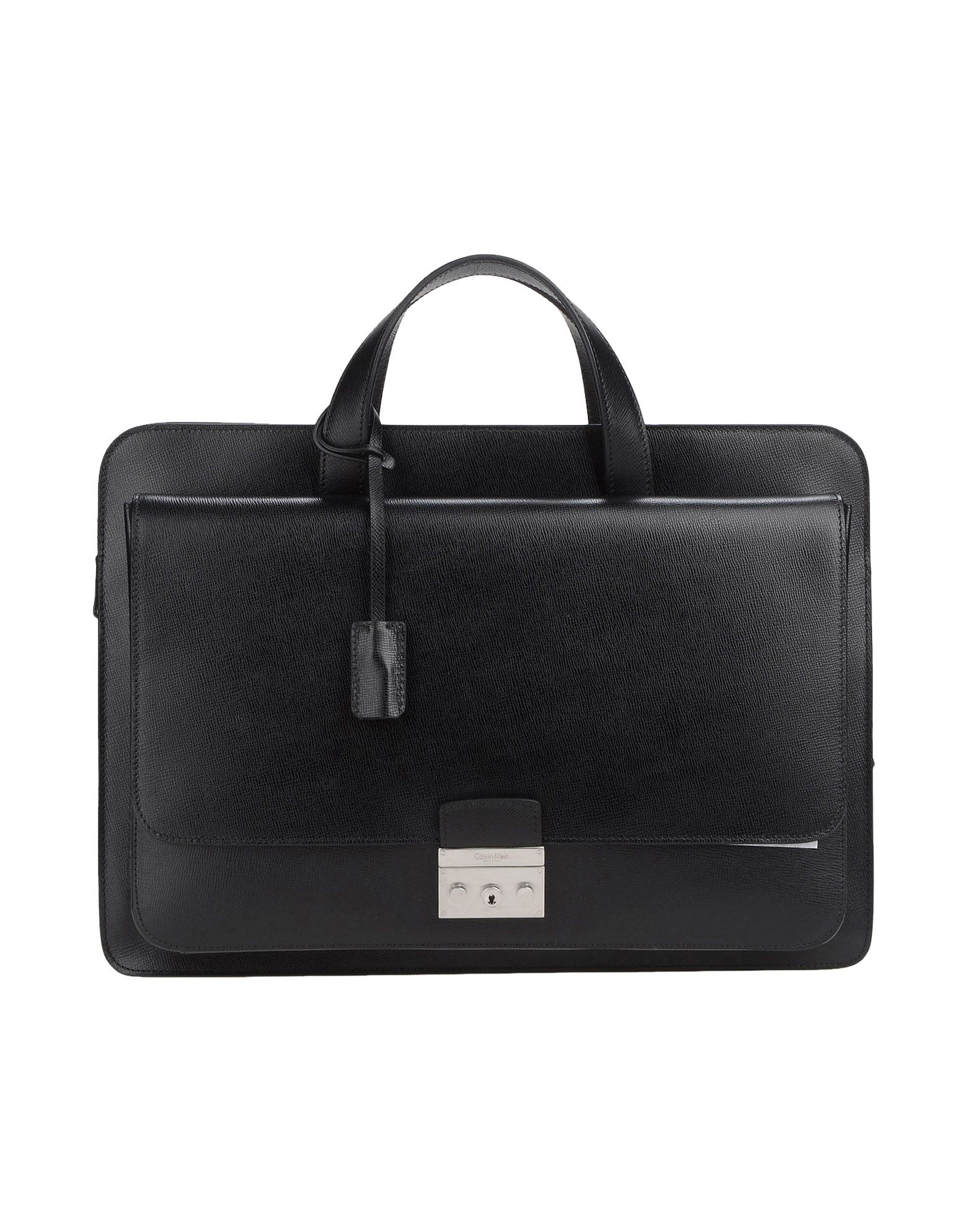 black leather calvin klein handbag