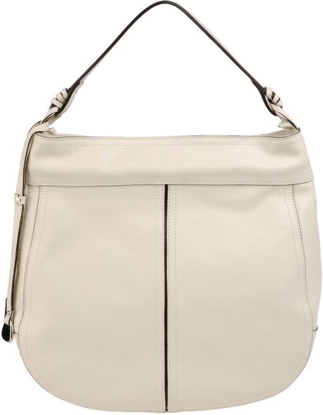 large white leather bag