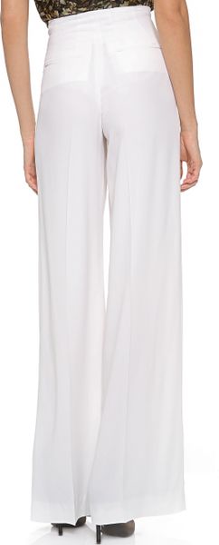 white satin pants