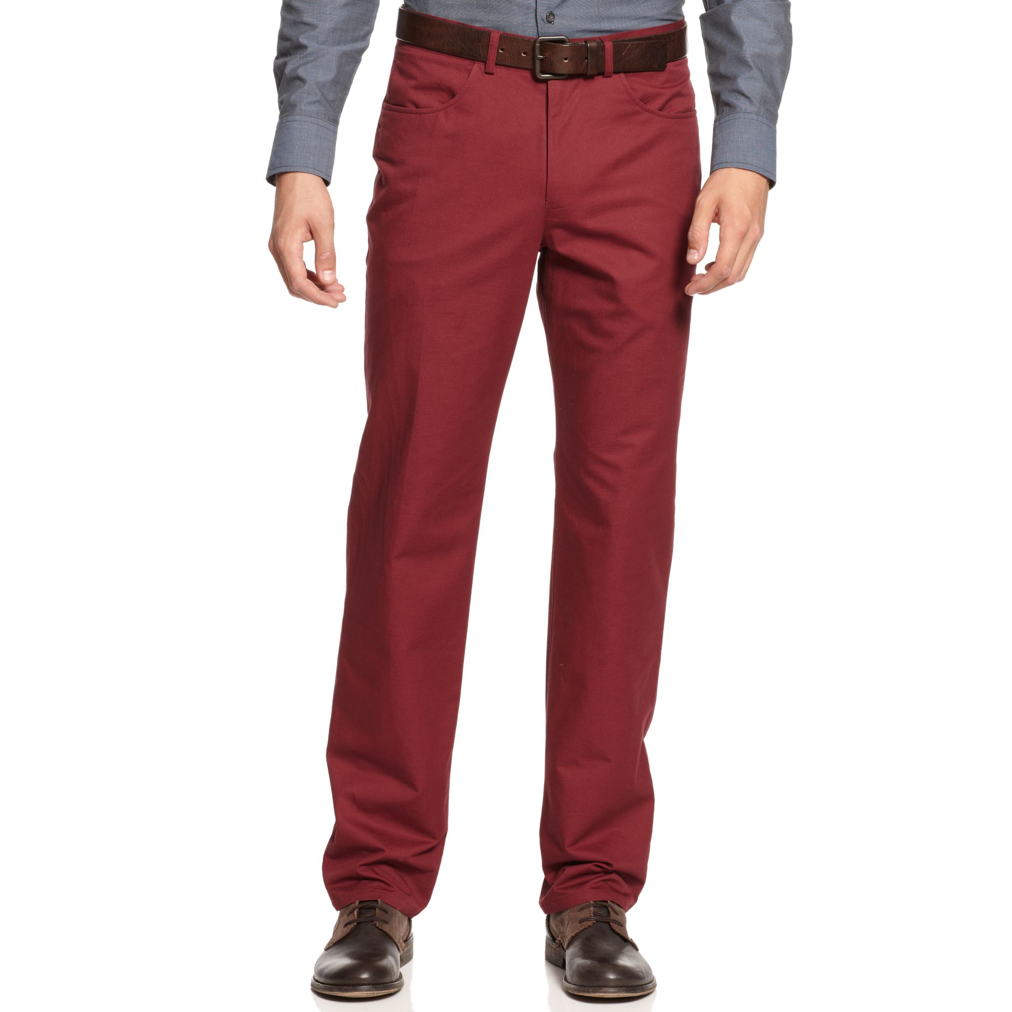 Vince Camuto Chino Pants in Red for Men (Burgundy) | Lyst