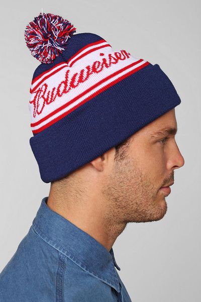 outfitters   in  (BLUE) Lyst Red Budweiser beanie urban Outfitters Urban Beanie hats