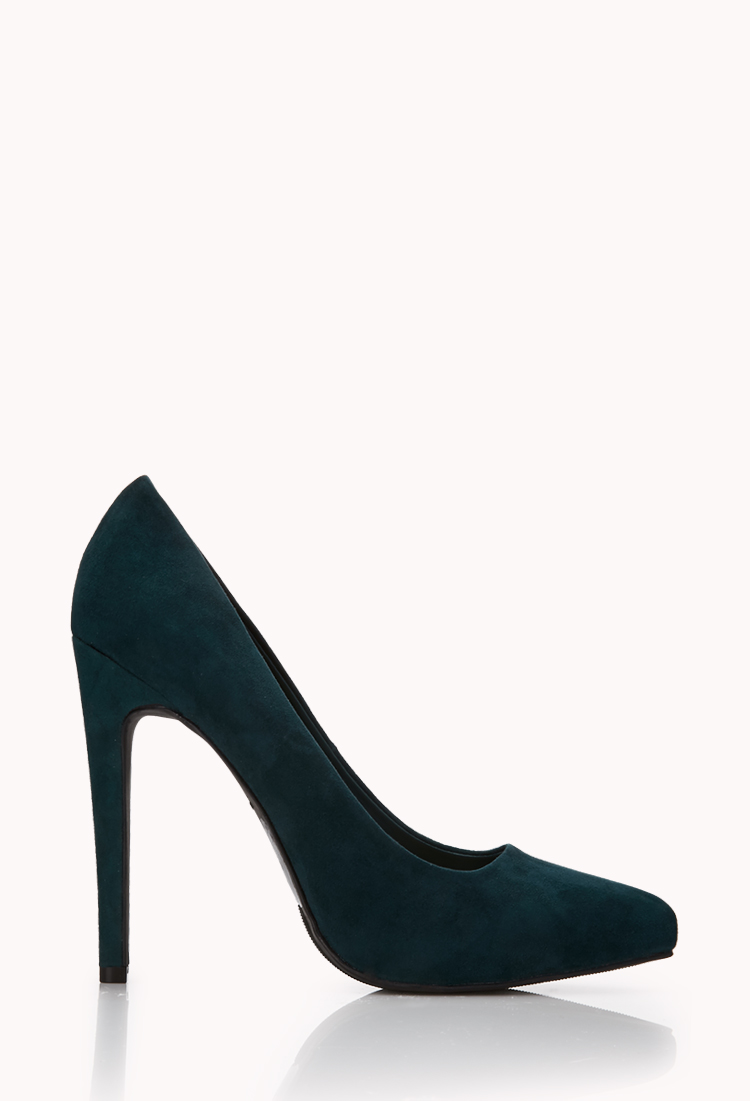 Forever 21 New Heights Pumps in Green (Hunter green) | Lyst