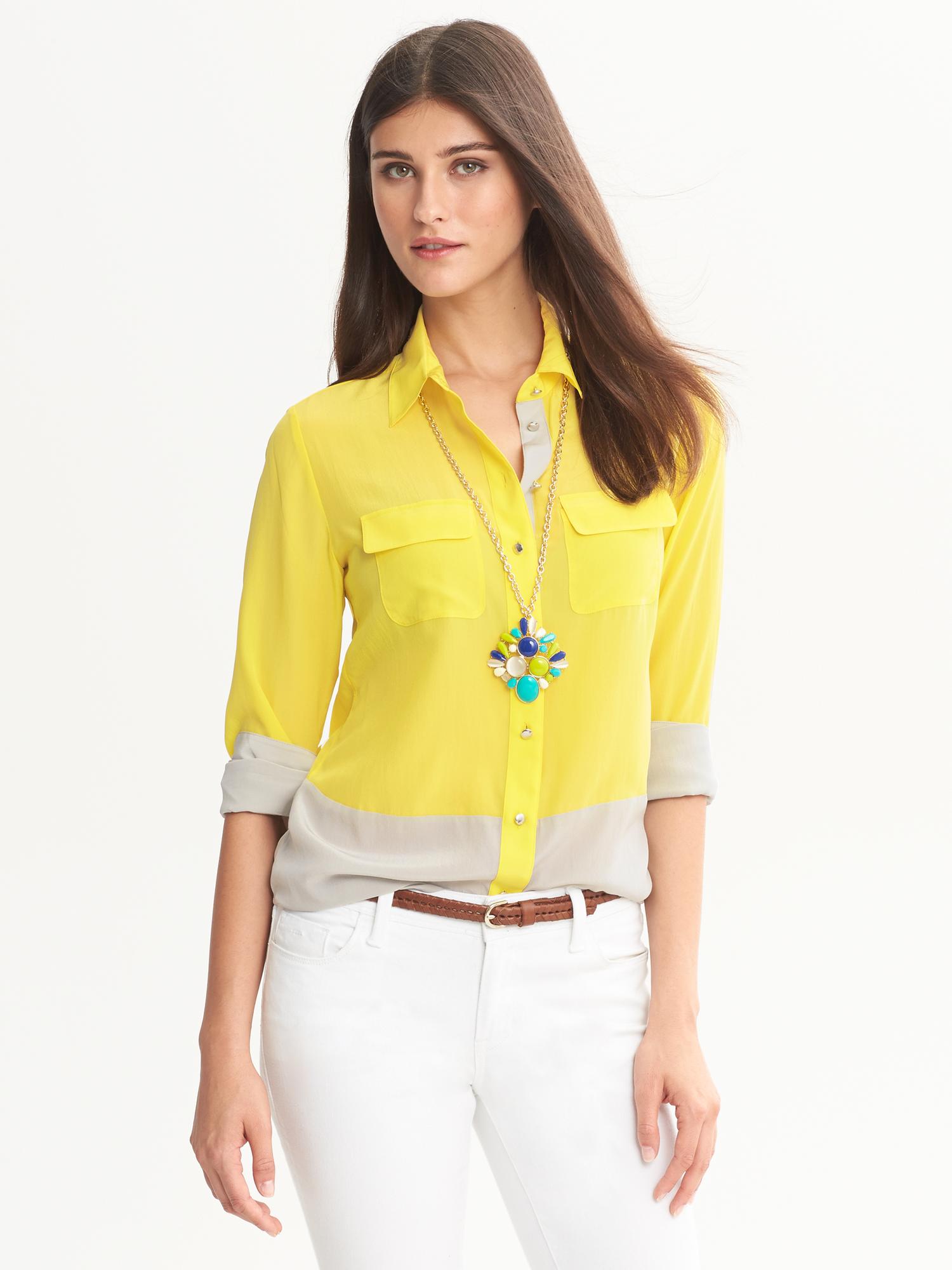 banana republic womens silk blouse