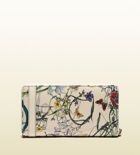 gucci floral print wallet