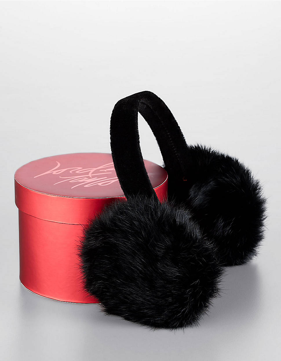 Surell Rabbit Fur Earmuffs With Velvet Band in Black Lyst