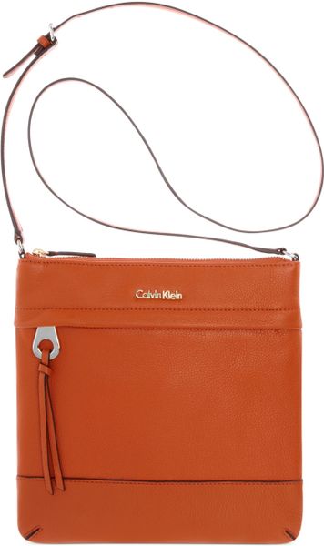 orange calvin klein purse