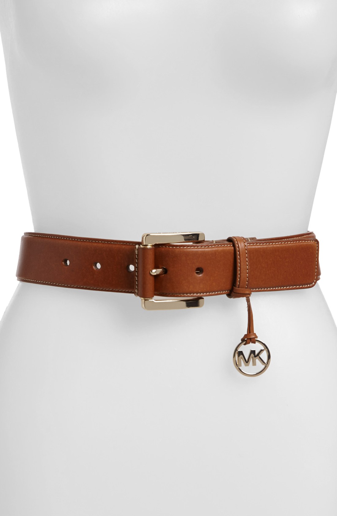 Michael Michael Kors Leather Belt in Brown (Luggage)