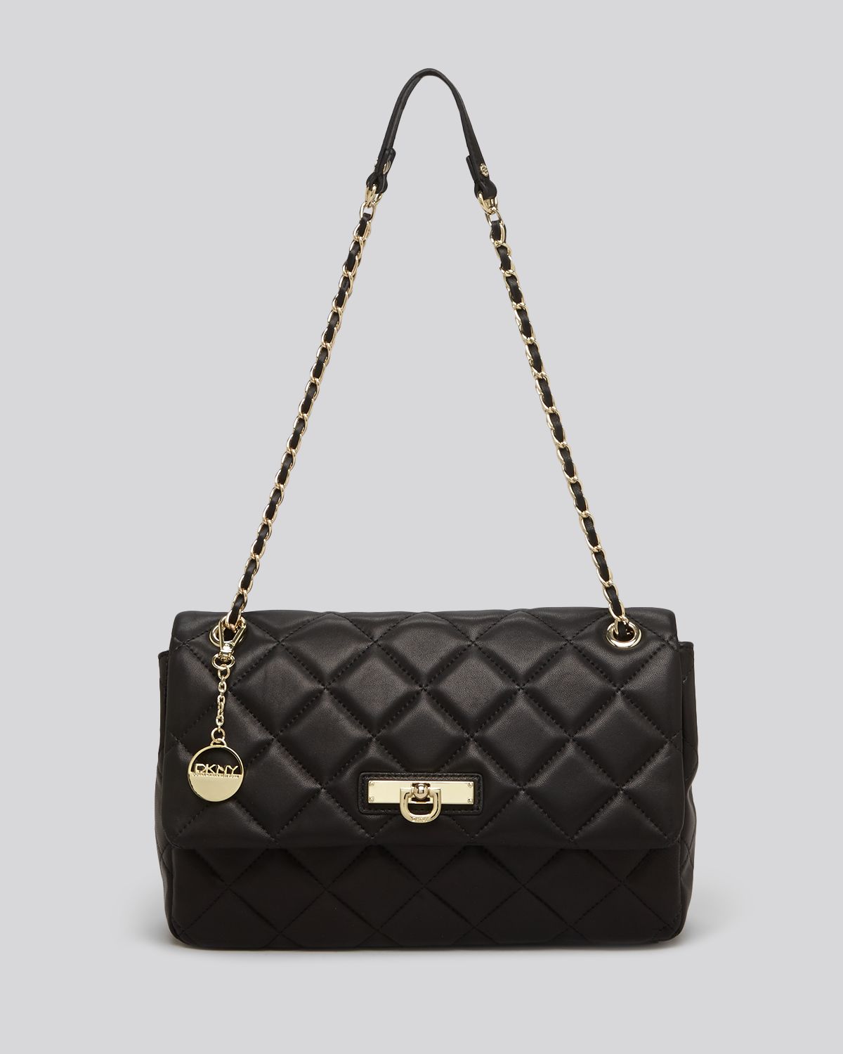 Dkny Shoulder Bag Gansevoort Large Quilted Nappa in Black