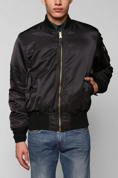 Urban Outfitters Alpha Industries Ma1 Bomber Jacket in Black | Lyst