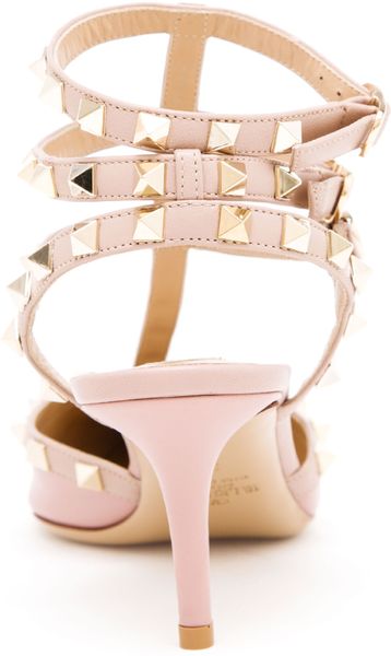 valentino pink studded heels