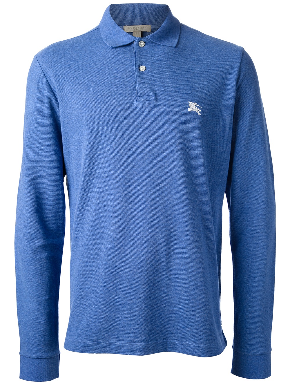 Burberry Brit Long Sleeve Polo Shirt in Blue for Men | Lyst