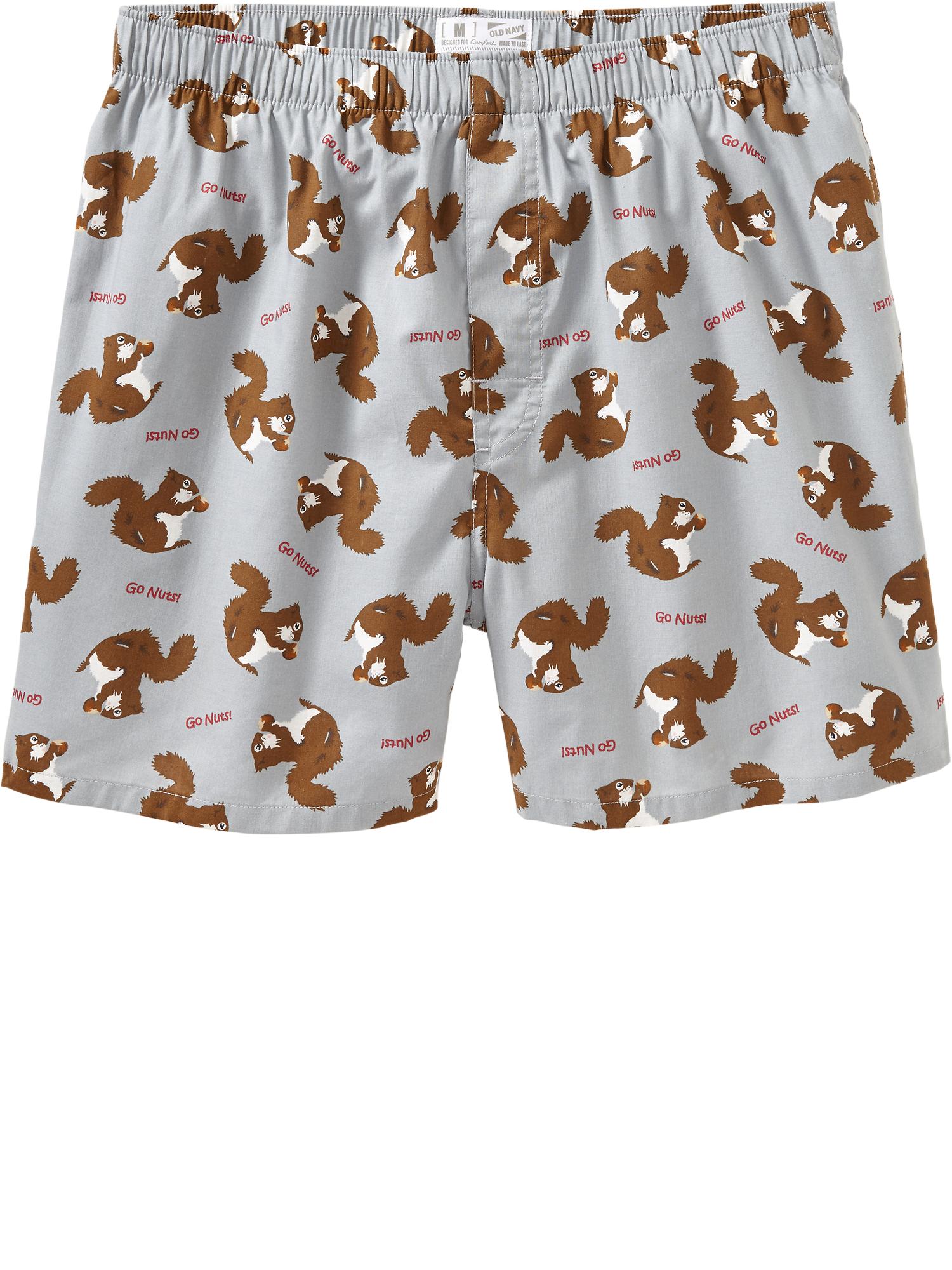 patterned boxer shorts