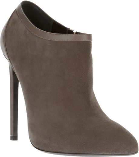 grey stretch ankle boots