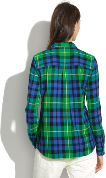 madewell green flannel