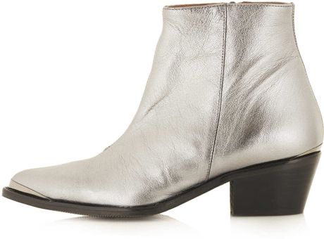 wide width silver boots