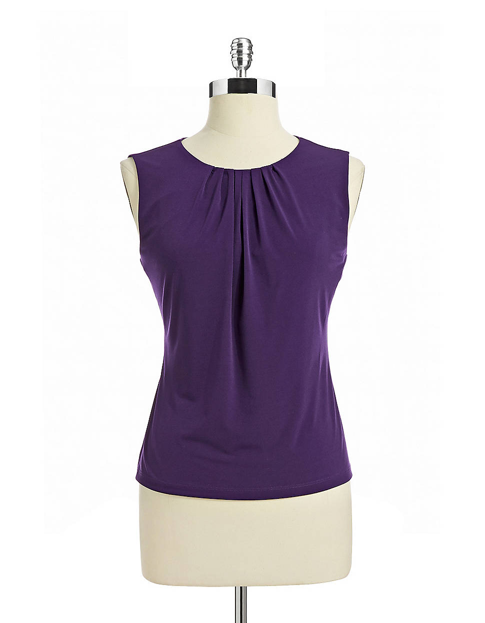 Calvin Klein Petite Sleeveless Blouse In Purple | Lyst