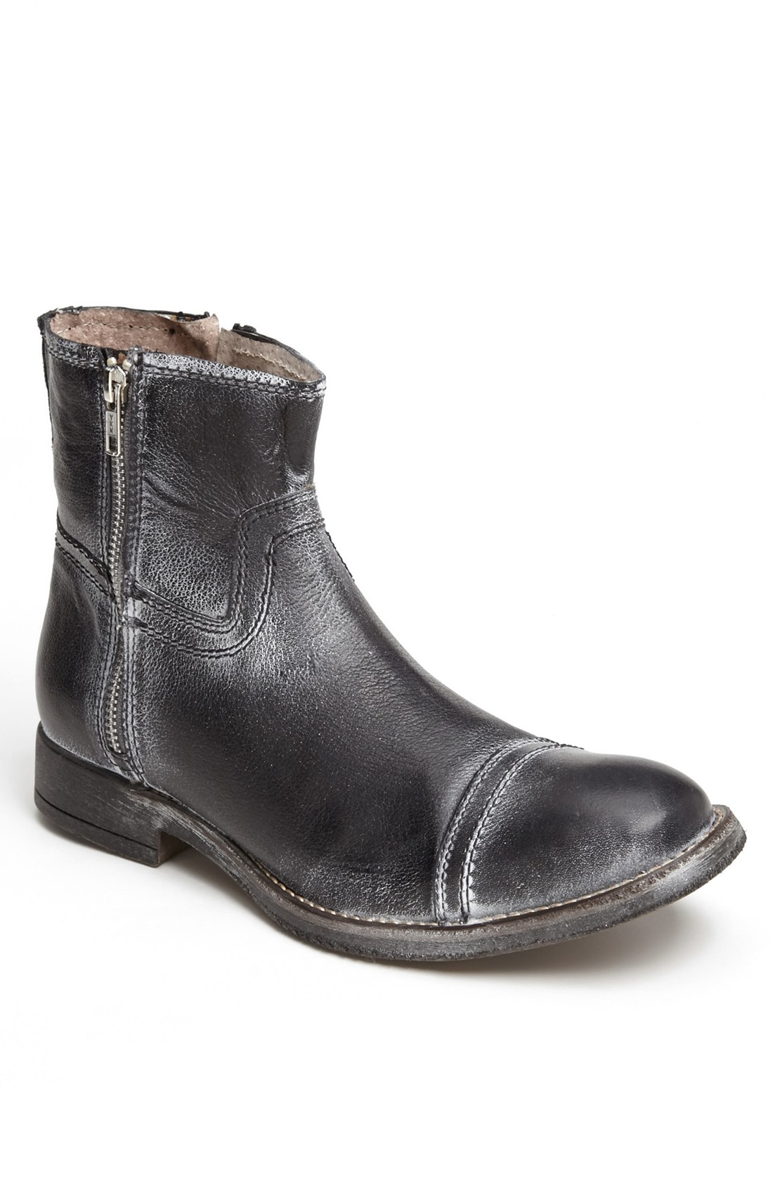 Steve Madden Forza Zip Boot in Black for Men (Black Leather) | Lyst