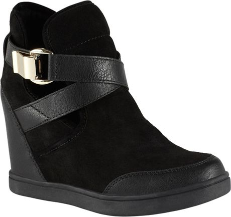 Aldo Valaire Wedge Trainer Shoes in Black | Lyst