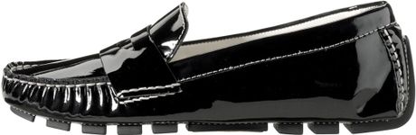 black patent driving mocs