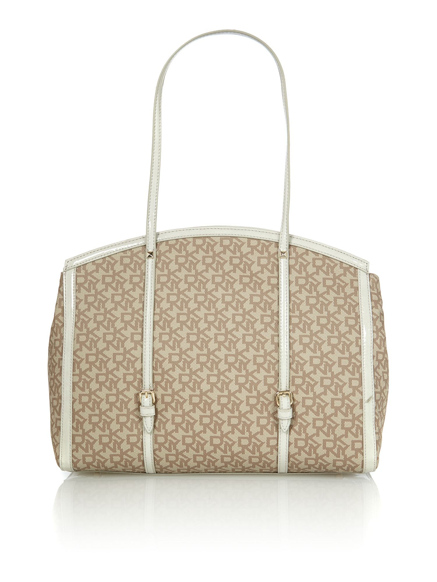 Dkny Coated Logo Neutral Large Tote Bag in Beige (Neutral) Lyst